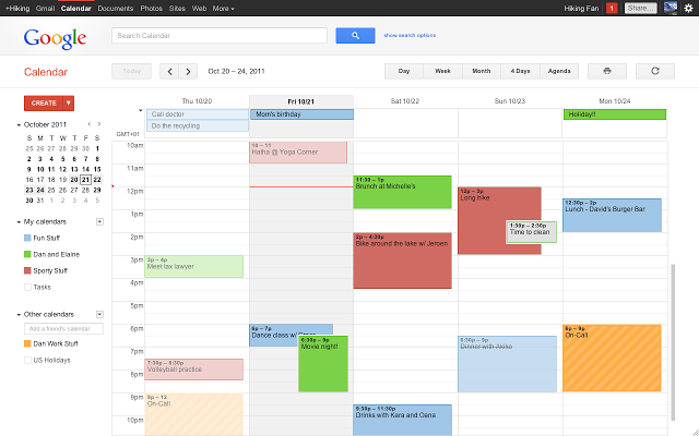 Google Calendar Screenshot