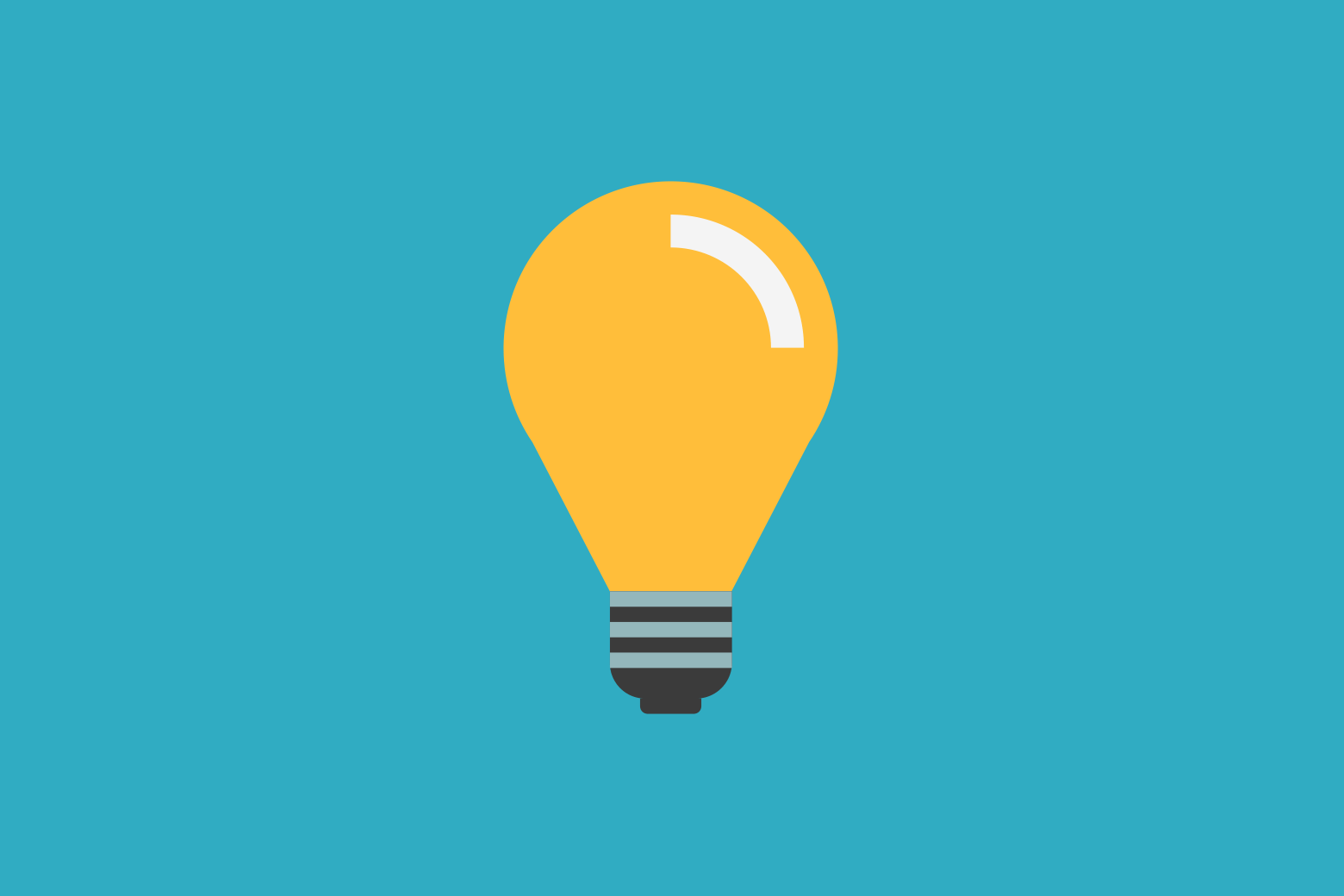 Light bulb on blue background