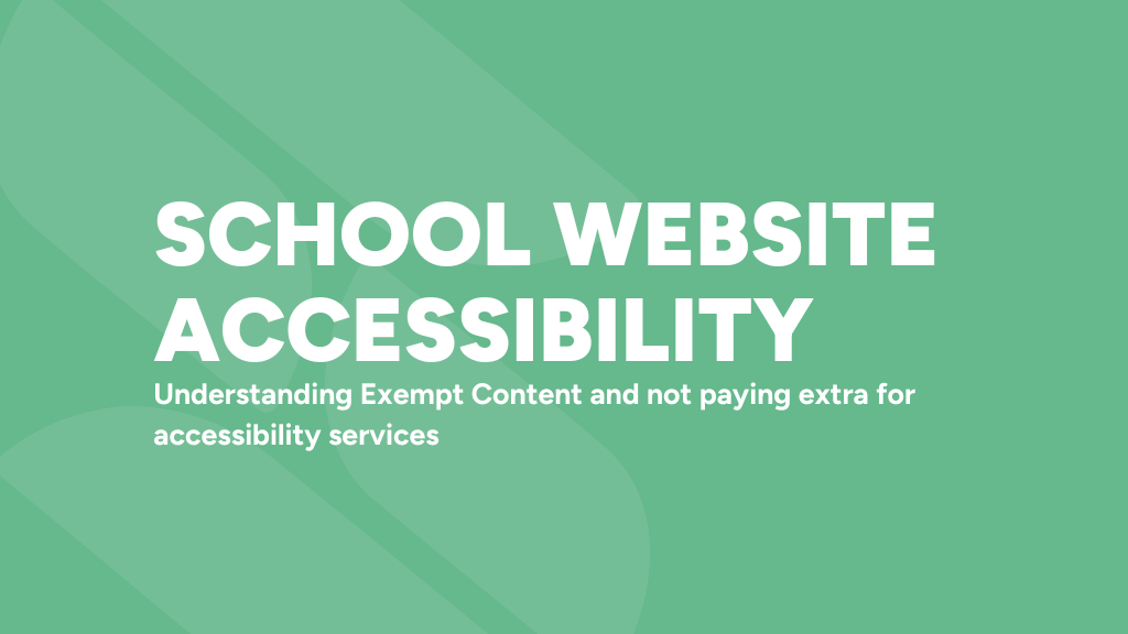 accessibility school websites